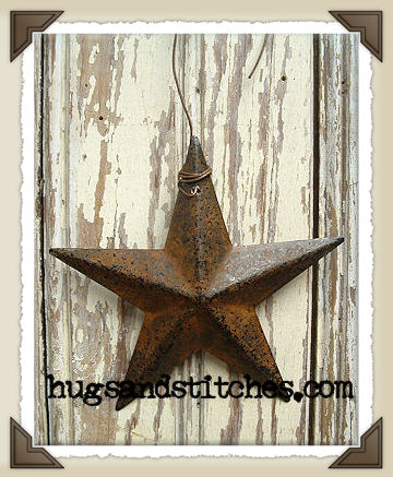 5012 - 3-1/2" Rusty/Black Barn Star Ornie