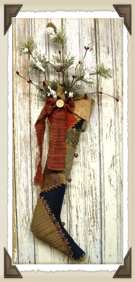 9030 - Primitive Quilt Stocking