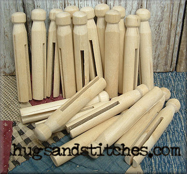 - Wood Clothes Pins*CL