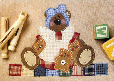 098 - Ginger Bear Applique *CL