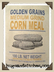 1247 - Golden Grains Corn Meal Feedsack
