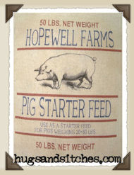 1254 - Hopewell Farms Pig Feedsack