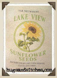 1257 - Lakeview Sunflower Seeds Feedsack