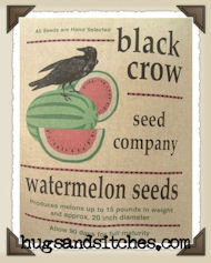 1266 - Black Crow Watermelon Seeds Feedsack