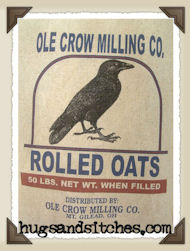 1270 - Olde Crow Rolled Oats Feedsack