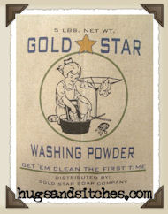1271 - Gold Star Washing Powder Feedsack