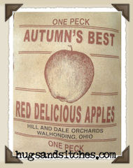 1284 - Autumns Best Apples Feedsack