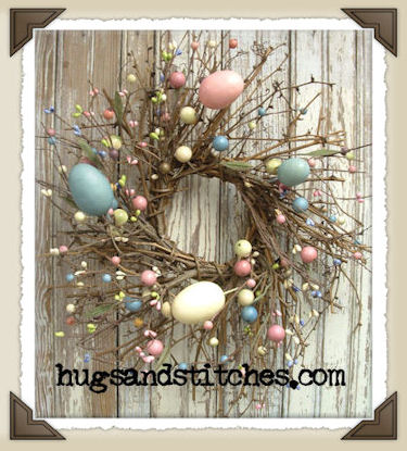 7005 - Spring Berry & Egg Twig Wreath