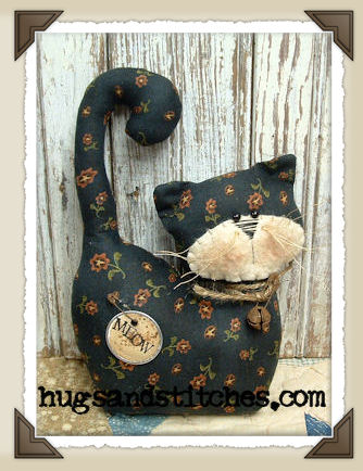 1002-04 - Black Flower Print Kitty