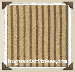 Bk-13 * Black/Tan Ticking Stripe