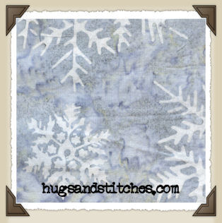 B-11 * Large Blue/White Snowflake Print