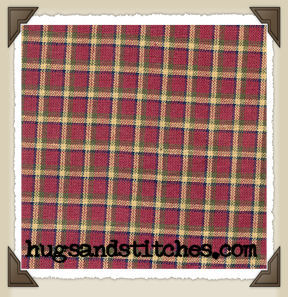 Burg-28 * Brick Red/Mustard Plaid