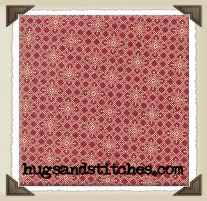 Burg-34 * Red/Tan Print