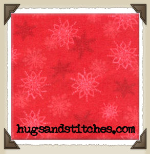 Burg-53 * Red/Cream Snowflake Print