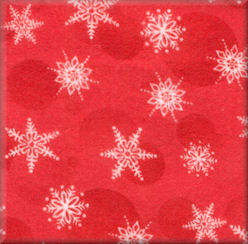 Burg-55 * Red/White Snowflake Print*CL