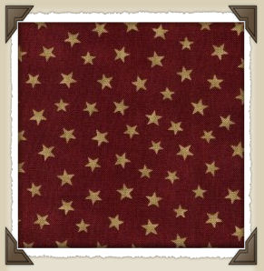 Burg-62 *Dark Red/Tan Star Print