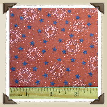 CL-34 * Red/Navy Star Print*CL 1 yard 22"