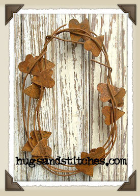 5008 1" Rusty Heart Wire Garland