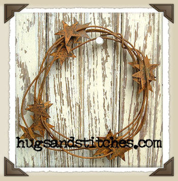 5009 - 1" Rusty Star Wire Garland