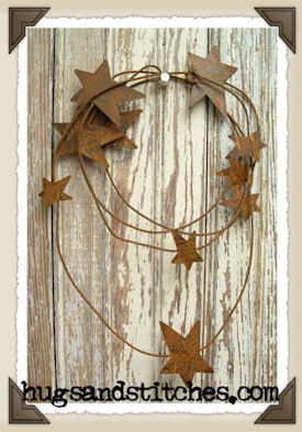 5029 - Rusty Multi Star Wire Garland
