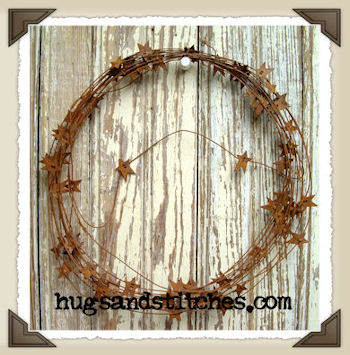 5037 - 3/4" Rusty Star Wire Garland