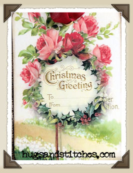 s006 - Christmas Greetings Wreath Tags