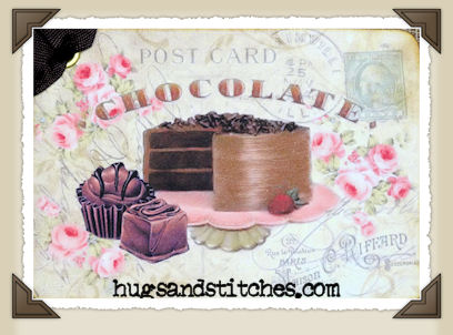 s011 - Chocolate Cake Postcard Tags