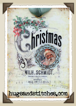 s013 - Santa Music Sheet Tags