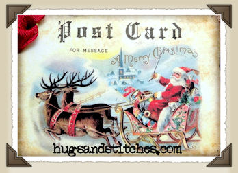 s023 - Santas Sleigh Postcard Tags