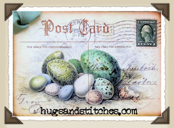 s046 - Eggs Nest Postcard Tags