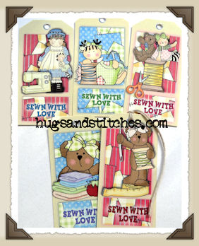 Hang Tags - Sewing Buttons-T001 (set of 6)