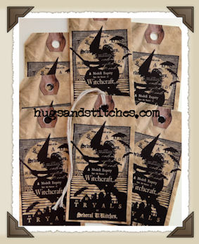 Hang Tags - Halloween Witchy Doors-T008 (set of 5)