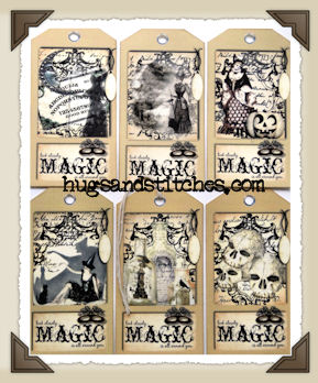 Hang Tags - Halloween Magic-T010 (set of 6)