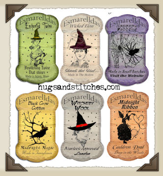 Hang Tags - Halloween Spools-T017 (set of 6)