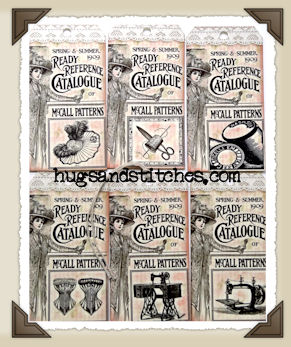 Hang Tags - Sewing McCalls Patterns-T029 (set of 6)