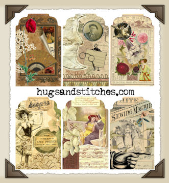 Hang Tags - Sewing Victorian Advertising-T040 (set of 6)