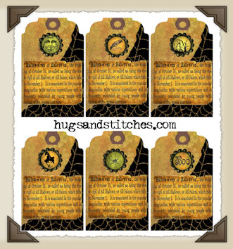 Hang Tags - Hallowe'en'-T046 (set of 6)