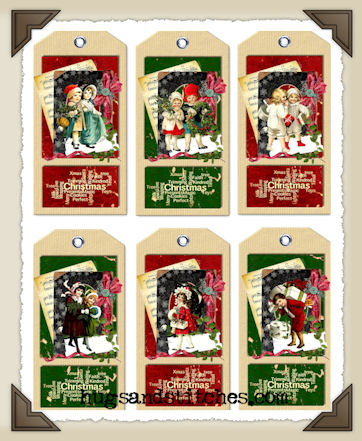 Hang Tags - Christmas Children-T050 (set of 6)