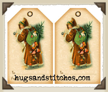 Hang Tags - Christmas Santa Gift Tags-T067 (set of 8)