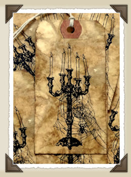 Hang Tags - Halloween Postcard-T093 (set of 12)