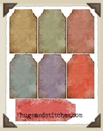 Hang Tags - Christmas Snowflakes-T114 (set of 7)