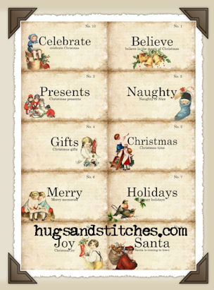 Hang Tags - Christmas Place Cards-T119 (set of 10)