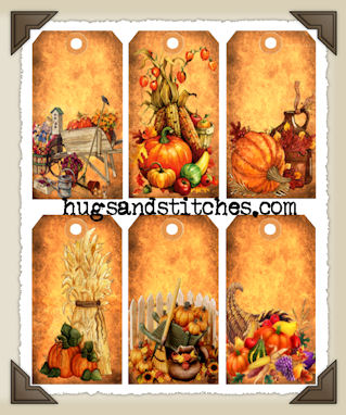 Hang Tags - Harvest Fall-T137 (set of 6)