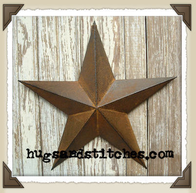 5019 - 12" Rusty/Black Barn Star