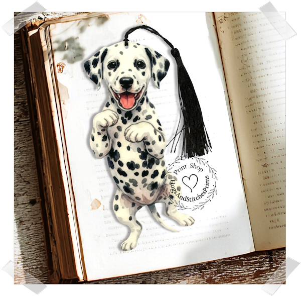 Dalmation Puppy Dog Double Sided Laminated Bookmark BM31