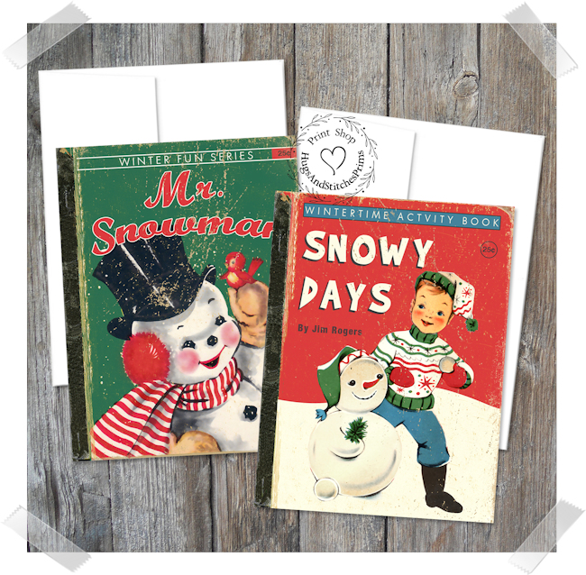 Snowman Little Book Cover Note Cards #11
