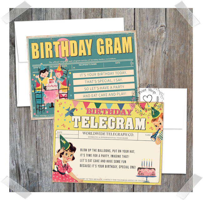 Birthday Gram Note Cards #22