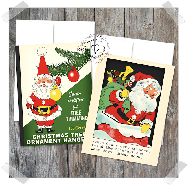 Santa Claus Christmas Note Cards #28