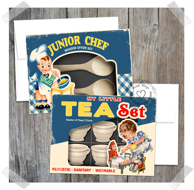 Childs Junior Baking & Little Tea Set Note Cards #3