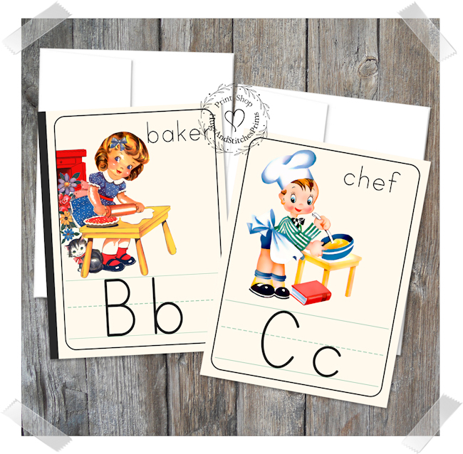 Baker & Chef Alphabet Note Cards #31